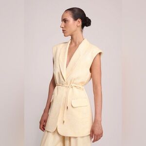 Sabina Musayev Yellow Textured Vest